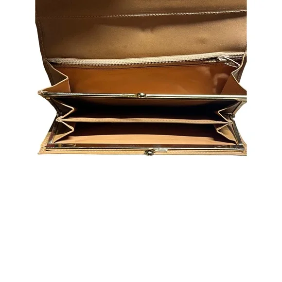 Celine Macadam Triomphe Wallet Brown Coated Canvas Vintage M10 Made in Italy - Picture 10 of 11